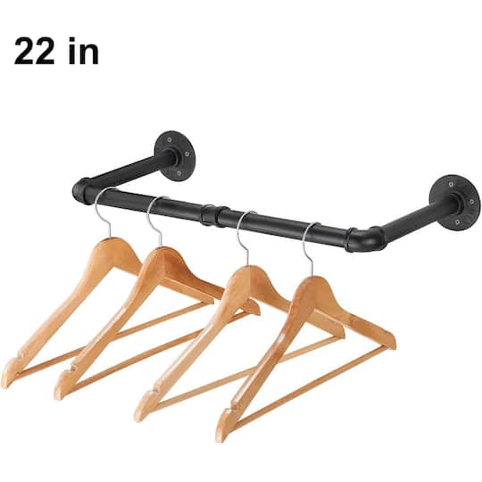 Black Wall Mounted Clothes Rack